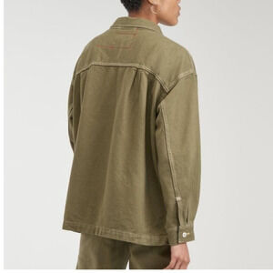 NEW Levi’s Oversized Red Cotton hemp Green denim chore coat